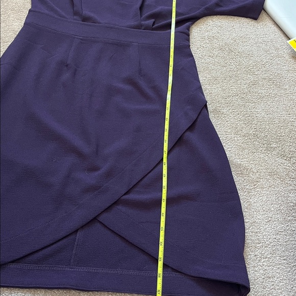 Bobeau Nordstrom Crepe Faux Wrap Skirt Dress Tulip -Size Small Purple Dolman - Picture 10 of 10